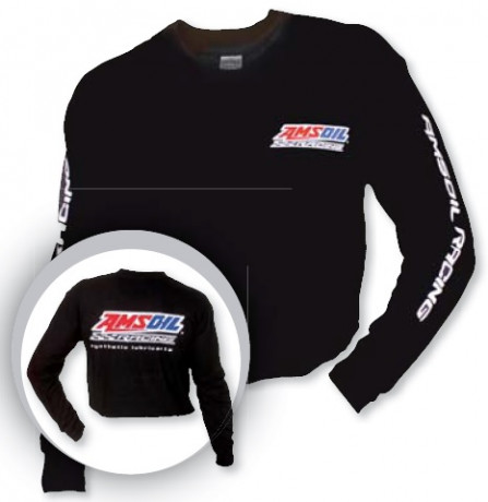 Футболка с длинным рукавом черная AMSOIL Racing