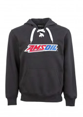 Свитер-худи с капюшоном на завязках мужской черный AMSOIL