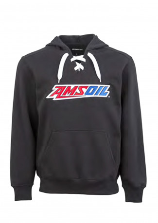 Свитер-худи с капюшоном на завязках мужской черный AMSOIL