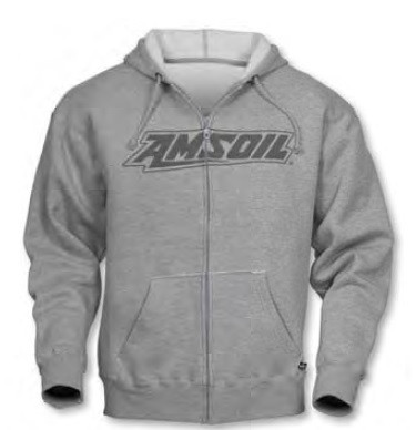 Куртка с накладными карманами (худи) серая AMSOIL
