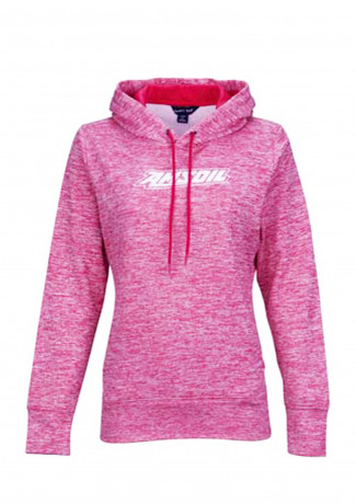 Куртка флисовая (худи) с капюшоном на завязках женская розовая AMSOIL