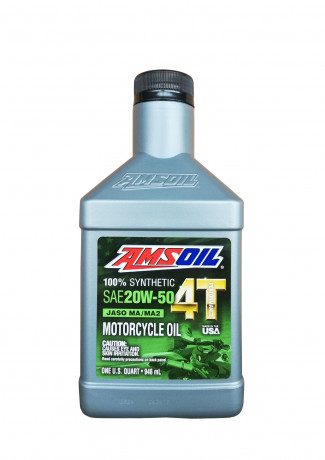 Моторное масло для 4-Такт AMSOIL 100% Synthetic 4T Performance 4-Stroke Motorcycle Oil SAE 20W-50 (0,946л)