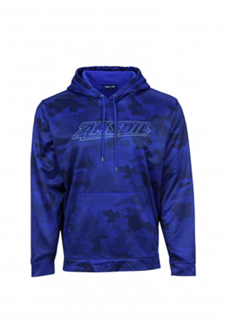 Куртка флисовая (худи) с капюшоном на завязках мужская темно-синяя AMSOIL, разм.L