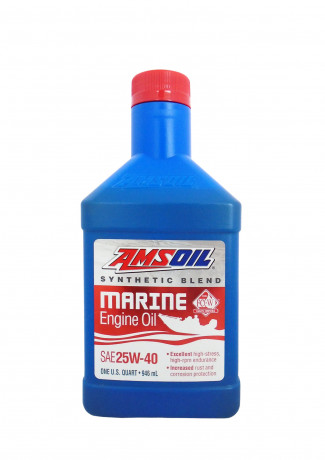 Моторное масло для 4-Такт лод.мот. AMSOIL Synthetic Blend Marine Engine Oil SAE 25W-40 (0,946л)