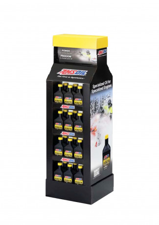Торговая полка-стенд картонная AMSOIL "Масла для снегоходов"