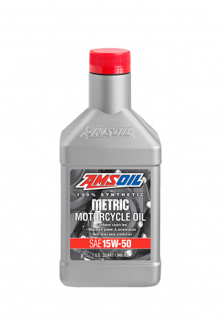 Мотоциклетное масло AMSOIL Synthetic Metric Motorcycle Oil SAE 15W-50 (0,946л)
