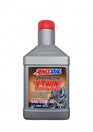 Мотоциклетное масло AMSOIL Synthetic V-Twin Motorcycle Oil SAE 20W-40 (0,946л)