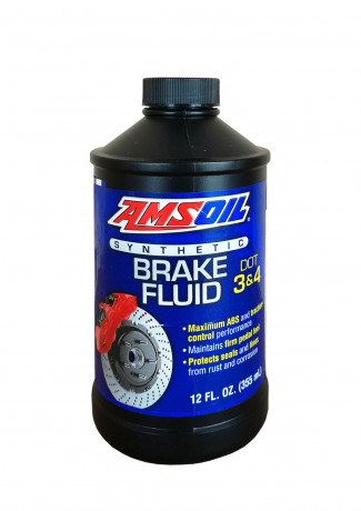 Тормозная жидкость AMSOIL DOT 3 and DOT 4 Synthetic Brake Fluid (0,355л)